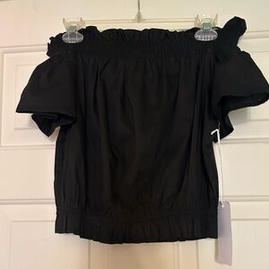 NWT J Marie Shelby Crop Top in Black